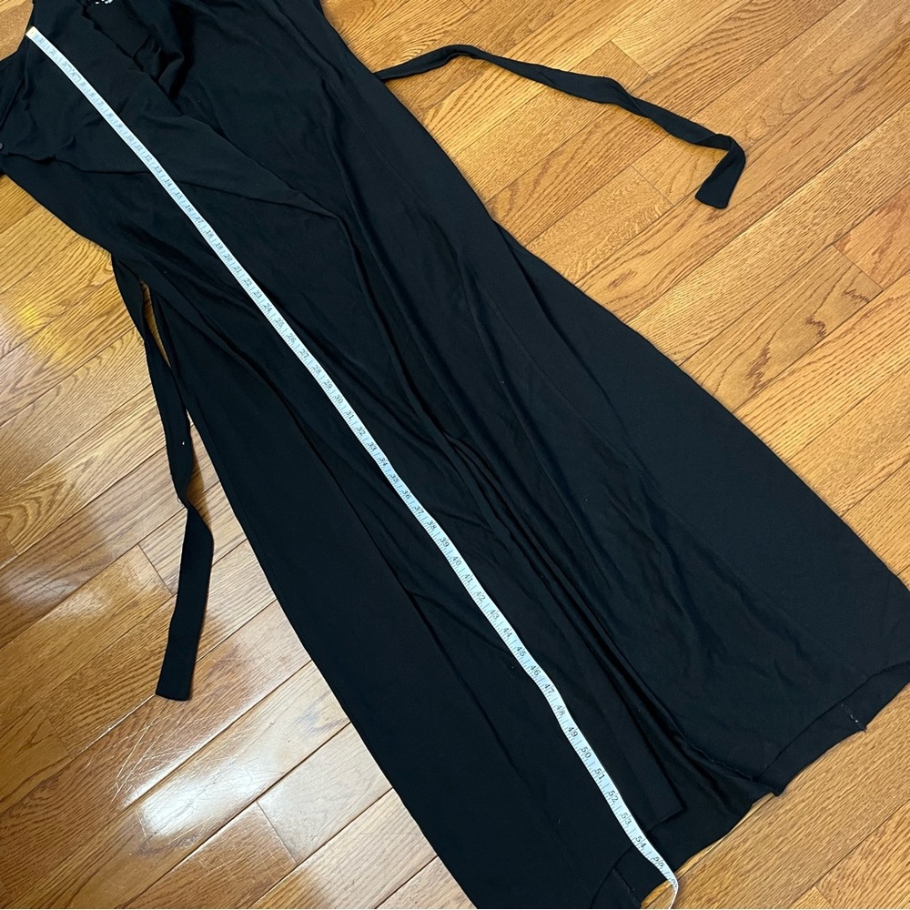 Lunya The Robe Black Long Pima Cotton Blend - Picture 9 of 11
